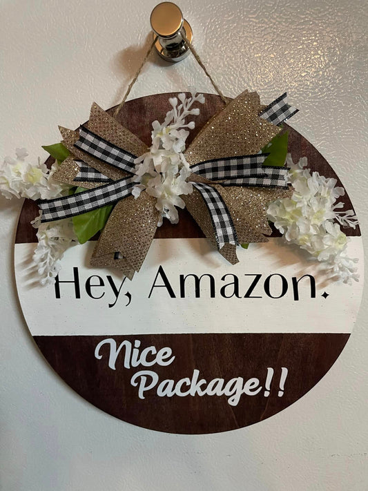 Hey Amazon Wooden Door Hanger