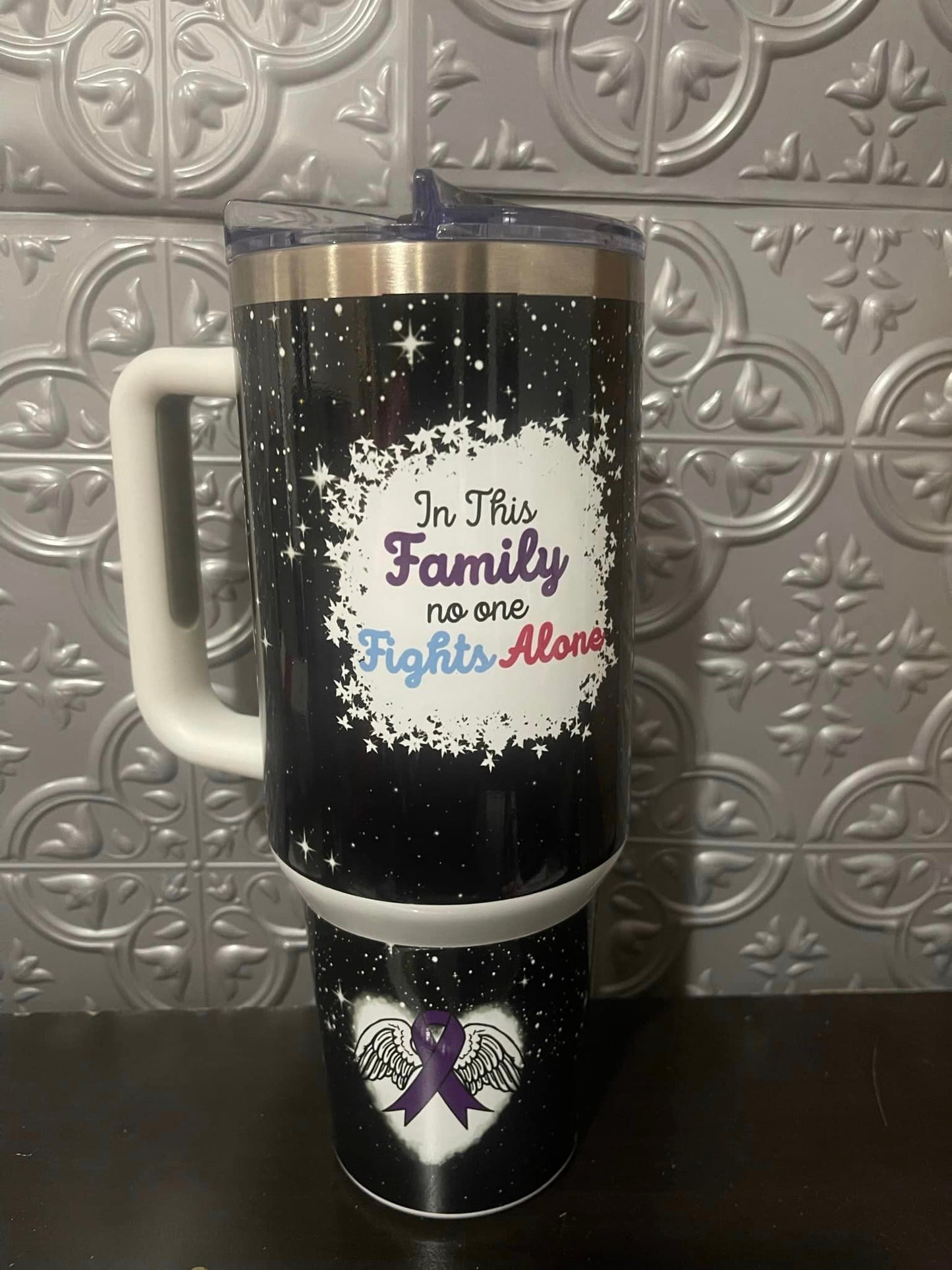 40 oz Personalized Cancer Awareness Tumbler