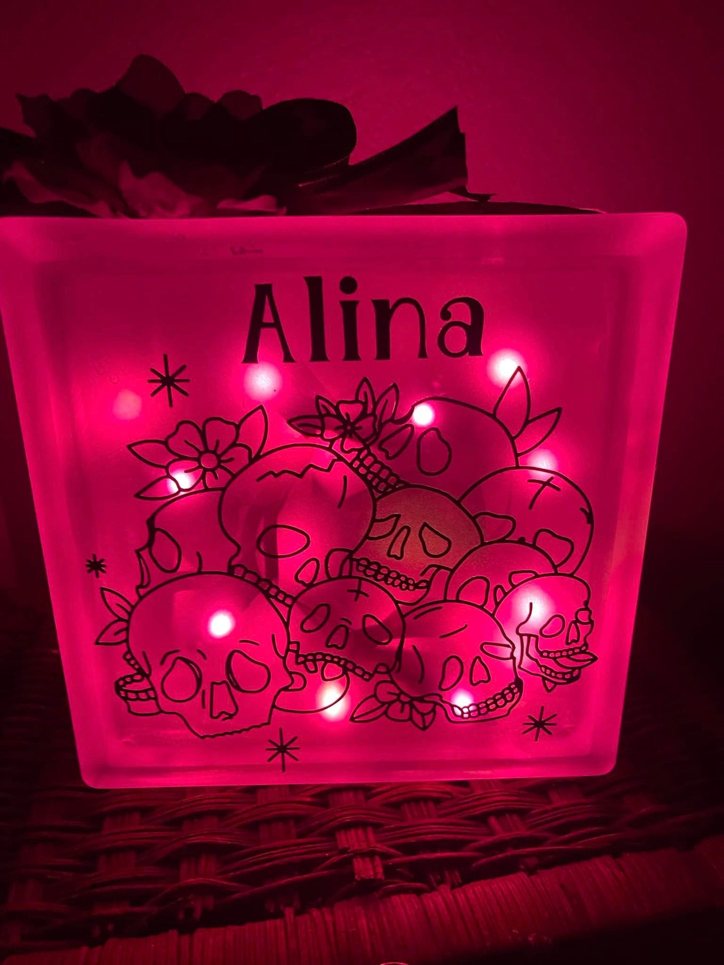 Personalized Glass Block Night Light