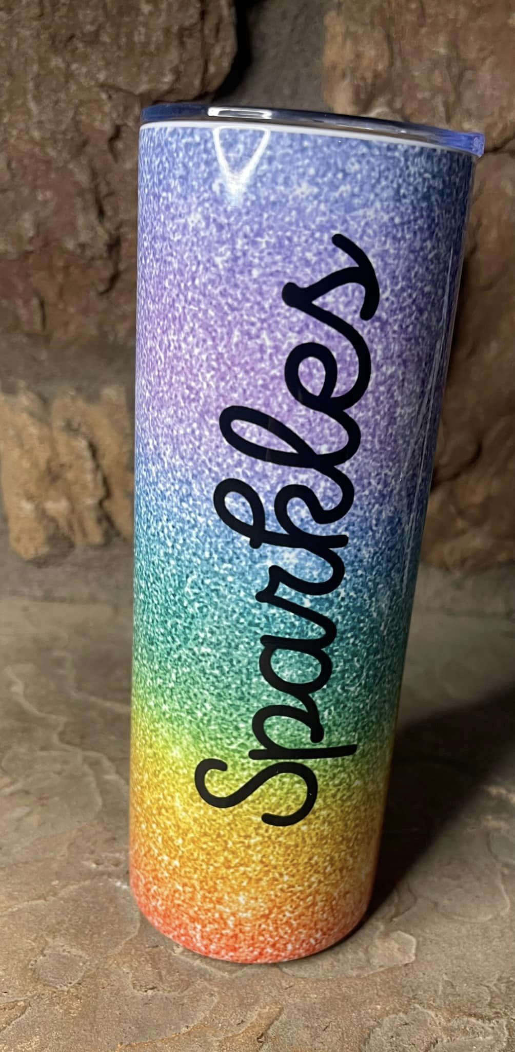 sparkles custom tumbler