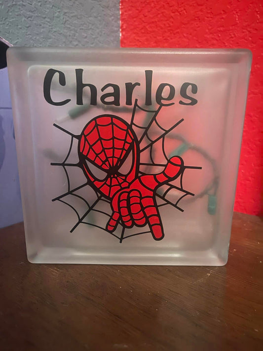 personalized glass block night light