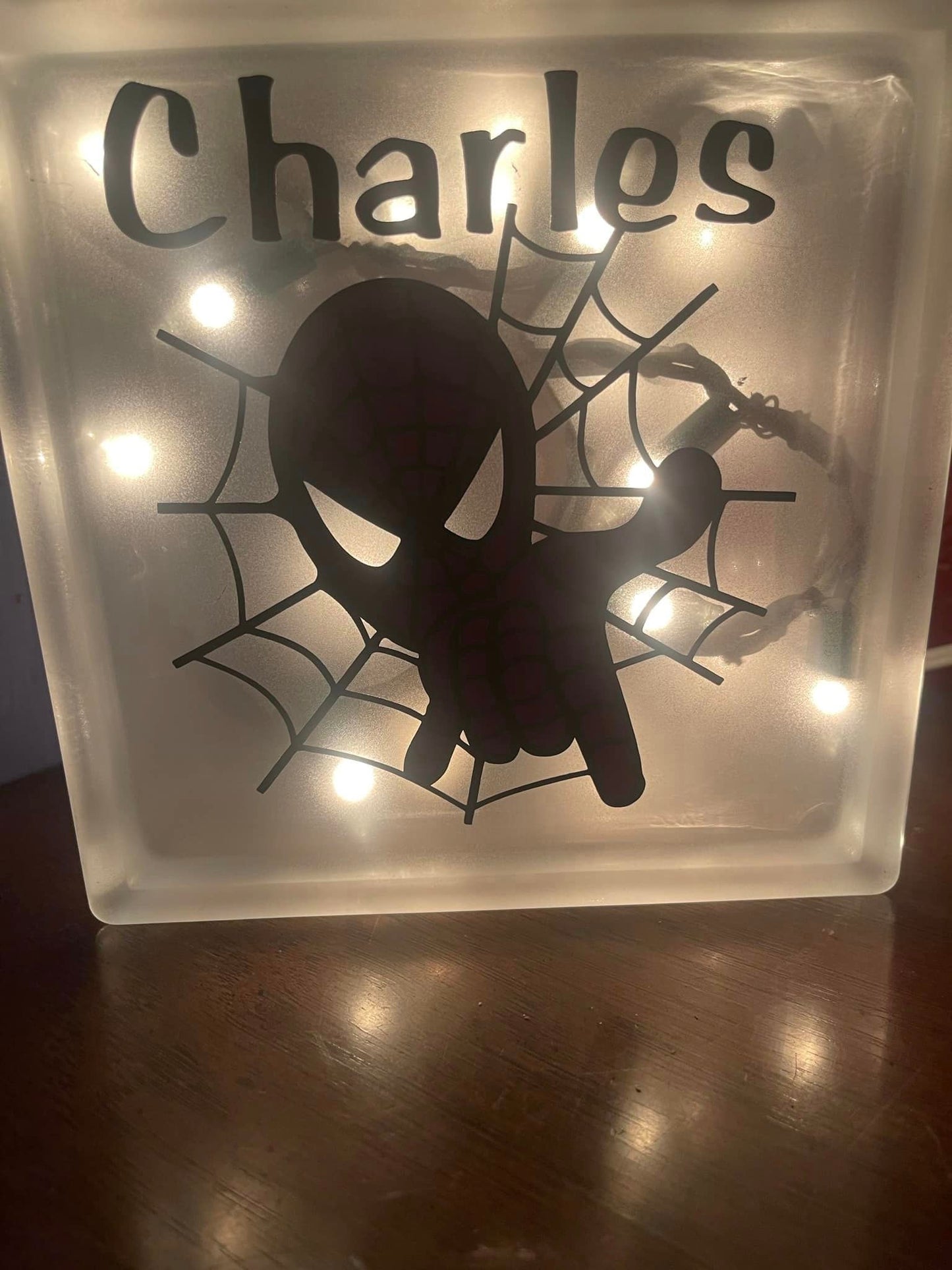 personalized glass block night light